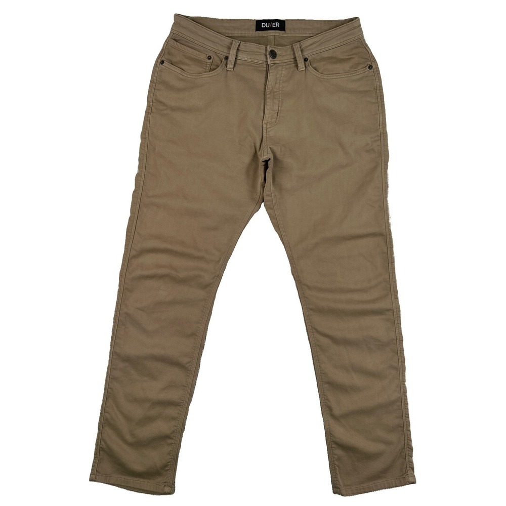 DU/ER No Sweat Pant N2X Relaxed Taper Stretch Jeans Men's 34 x 32 Beige